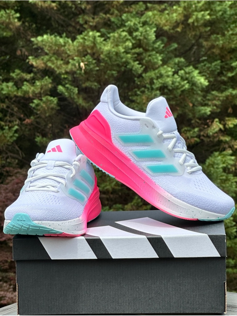 Adidas White UltraRun 5 Low Casual Lifestyle Sneaker Youth 4Y | 5Y | 6Y | 7Y NEW